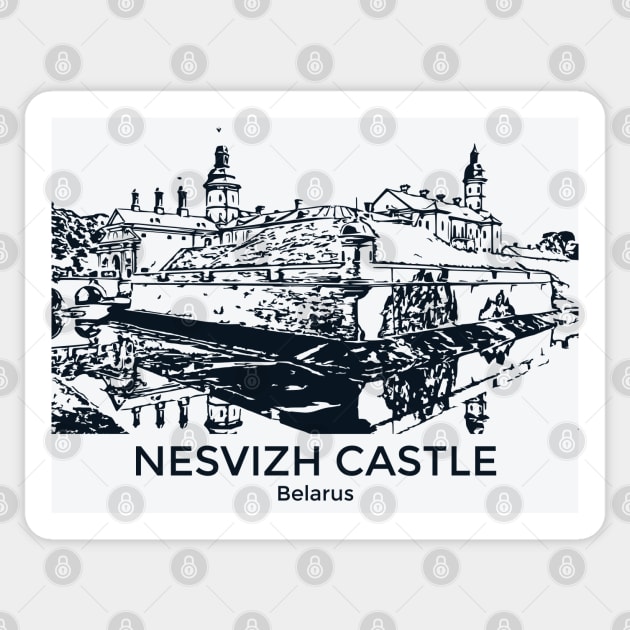 Nesvizh Castle - Belarus Sticker by Lakeric